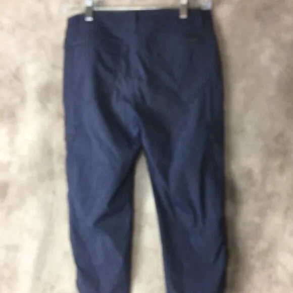 Eddie Bauer Blue Nylon Blend Microfiber Stretch Capri Cargo Pants Utility 4 - Picture 2 of 12